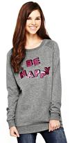 Thumbnail for your product : Love Label Be Happy Sequin Sweatshirt