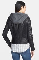 Thumbnail for your product : Marc New York 1609 Marc New York by Andrew Marc Mixed Media Leather Jacket with Removable Hooded Liner