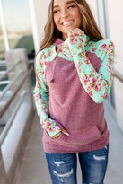 Thumbnail for your product : Ampersand Avenue DoubleHood Sweatshirt - Berry Floral