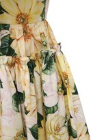 Thumbnail for your product : Dolce & Gabbana Camelia Print Cotton Poplin Mini Dress