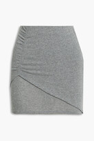 Thumbnail for your product : IRO Ruched mélange stretch-jersey mini skirt