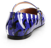 Thumbnail for your product : Miu Miu Printed Patent Leather Ballet Flats