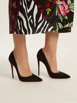 Thumbnail for your product : Christian Louboutin So Kate 120 Suede Pumps - Womens - Black