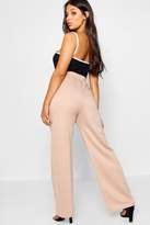 Thumbnail for your product : boohoo Petite Wide Leg Tie Waisted Detail Jogger