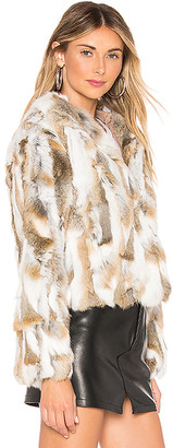 Adrienne Landau Textured Rabbit Jacket
