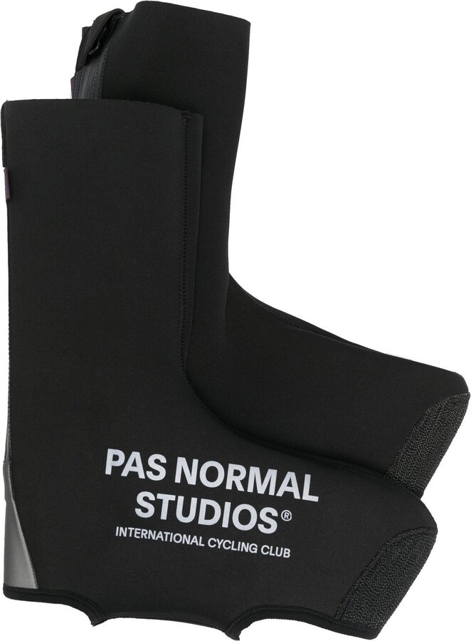 Pas Normal Studios Logo Heavy cycling overshoes - ShopStyle Hosiery