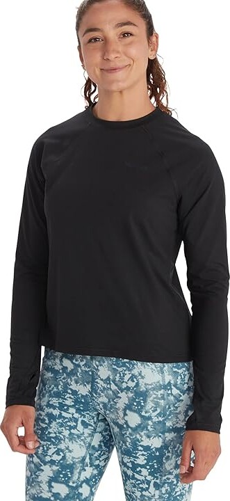 Marmot Windridge Long Sleeve Performance Shirt Women's Clothing Black : XS, Polyester/Elastane