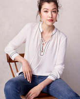 Thumbnail for your product : Ann Taylor Lace-Up Blouse