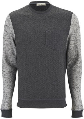 Oliver Spencer Men's Embroidered Pocket Sweatshirt Charcoal