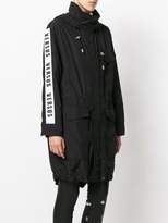Thumbnail for your product : Versus logo stripe parka
