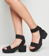 Thumbnail for your product : New Look Elasticated Strap Chunky Platform Sandals