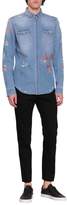 Thumbnail for your product : Amen Embroidered Denim Cotton Shirt