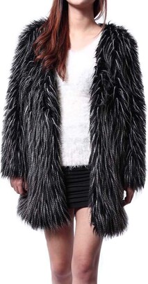 Ushiny Autumn Fur Vest Sleeveless Lightweight Faux Fur Vests Winter Warmer Jacket Coat for Women and Girls 