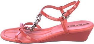 Prada Patent Leather T-Strap Sandals