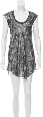 Isabel Marant Metallic-Accented Silk Dress