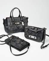 Thumbnail for your product : Coach Tea Rose Embossed Crossbody Clutch Bag, Black