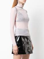 Thumbnail for your product : Sandy Liang mock-neck transparent top