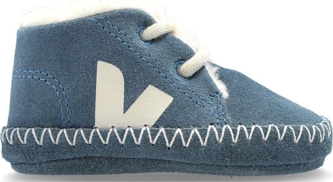 Veja Kids Baby Fured Lace-Up Sneakers