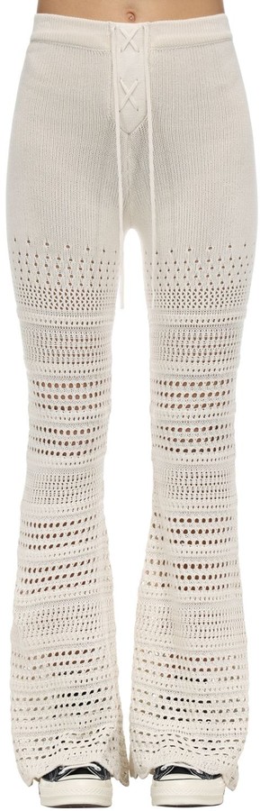 crochet flared trousers