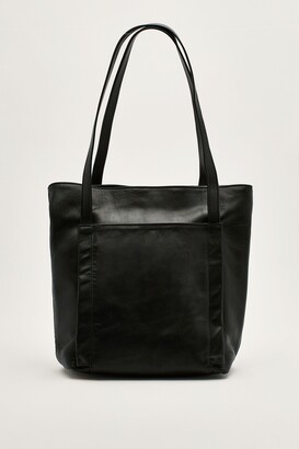 Nasty Gal Womens Leather Structured Day Bag