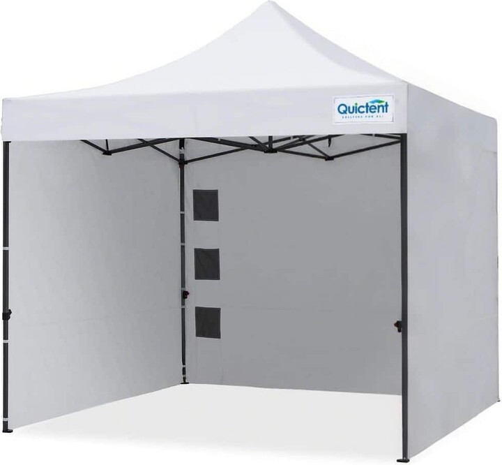AFAIF 10 ft. x 10 ft. Heavy Duty Pop up Canopy Tent with Sidewalls, Instant Shelter with Wheeled Bag for Outdoor, Parties