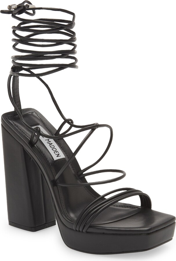 Steve Madden Black Platform Women's Sandals | ShopStyle