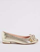 Thumbnail for your product : M&S Collection Extra Wide Fit Bow Ballet Pumps