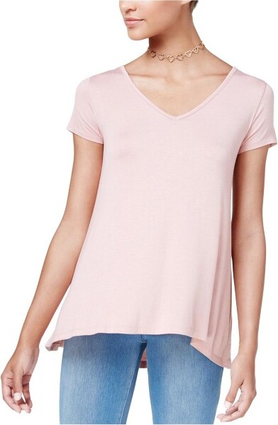 Hippie Rose HippieRoseWomensStrappyBackBasicT-Shirt,velvetblush,Large