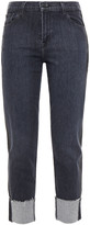 Thumbnail for your product : J Brand Cropped Frayed Mid-rise Straight-leg Jeans