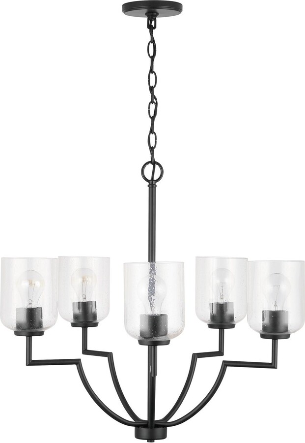 Capital Lighting HomePlace Lighting Carter 5 Light Chandelier Matte Black