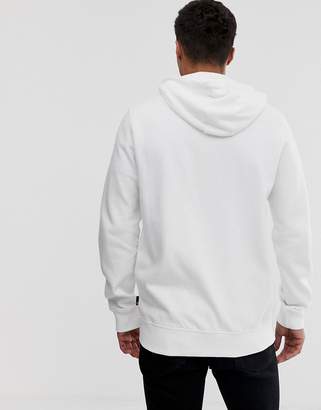 Burton Menswear zip up hoodie in white
