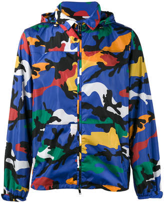 Valentino camouflage print hooded jacket
