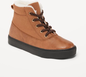 Old Navy Gender-Neutral Sherpa-Lined High-Top Sneakers for Kids
