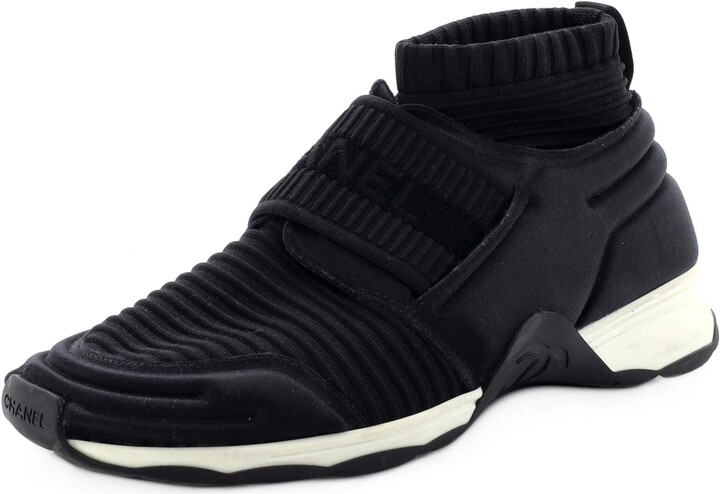 Chanel Women's Sock Sneakers Neoprene Black 2226261