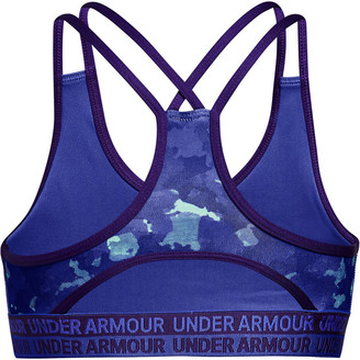 Under Armour Girls HeatGear Armour Novelty Sports Bra Purple XL