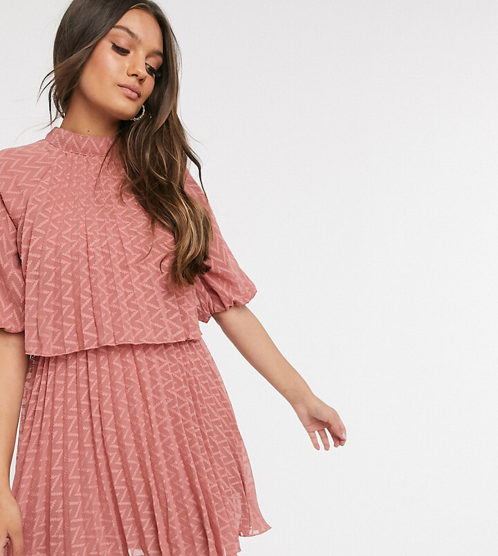 double layer pleated dress