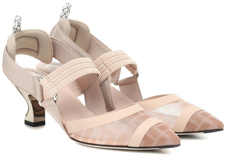 fendi mesh slingback
