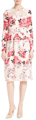 Kate Spade Women's Rosa Lace Applique Midi Dress