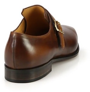 Corthay Buckle Pullman French Leather Dress Shoes