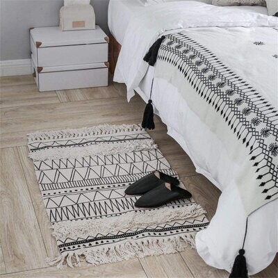 Union Rustic Tufted Cotton Area Rug, Washable Cotton Throw Rugs