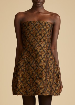 KHAITE The Ginger Dress in Gold Jacquard - ShopStyle