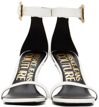 Versace Jeans Couture White Couture I Heeled Sandals