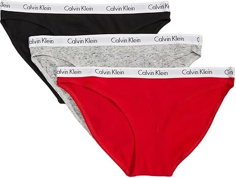Calvin Klein Underwear WMNS 3 PACK THONG (LOW-RISE) Black -  BLACK/BLACK/BLACK