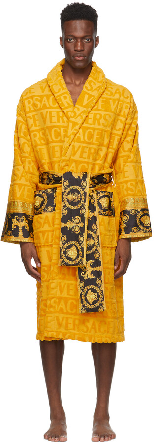 Versace Yellow I Heart Baroque Bath Robe - ShopStyle
