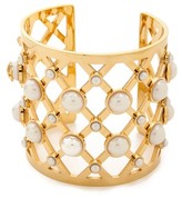 Thumbnail for your product : Tory Burch Glass Pearl Wide Cuff
