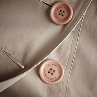 Burberry Resin Button Cotton Gabardine Trench Coat