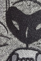 Thumbnail for your product : Kenzo Tiger-embroidered Cotton Sweatshirt Mini Dress - Gray