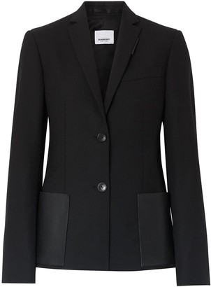 burberry leather jacket womens