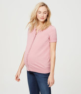 Thumbnail for your product : LOFT Maternity Short Sleeve Cotton Cardigan