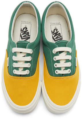 Vans Yellow and Green OG Era LX Sneakers